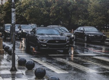 a bunch of cars that are sitting in the street